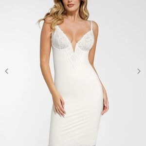 Elegant White Lace Slip Dress